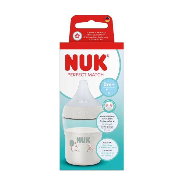 NUK Perfect Match Шише РР 150мл. със силиконов биберон за хранене S, 0+мес., Овца