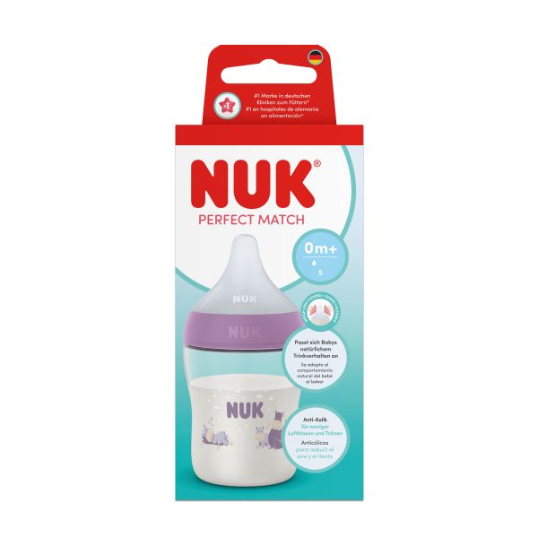 NUK Perfect Match Шише РР 150мл. със силиконов биберон за хранене S, 0+мес., Хипо