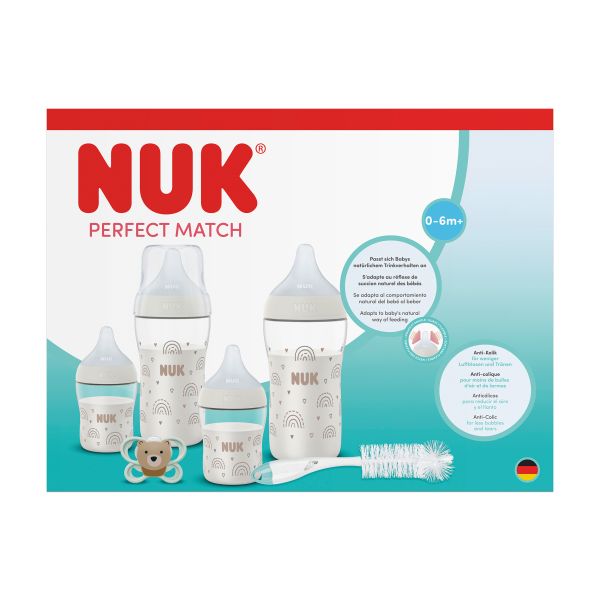 NUK Perfect Match Сет шишета Perfect Start, 6 части, Дъга