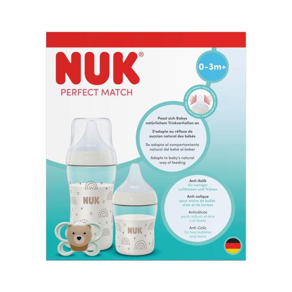 NUK Perfect Match Подаръчен сет РР, 3 части, Дъга
