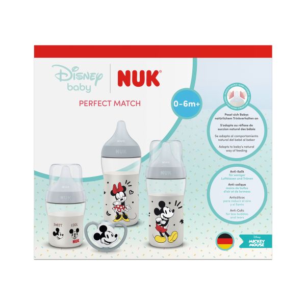 NUK Perfect Match Подаръчен Сет РР шишета, Mickey
