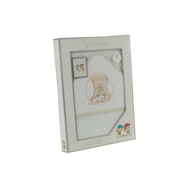 GAMBERRITOS Хавлия 100х100 см., Мече бежов кант