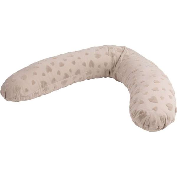 BUBABA възглавница за кърмене Бежова със сърца 