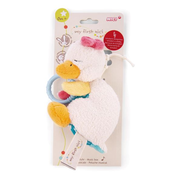 NICI Музикална играчка 0+ мес., Спящата Гъска Гитти, 20 см.