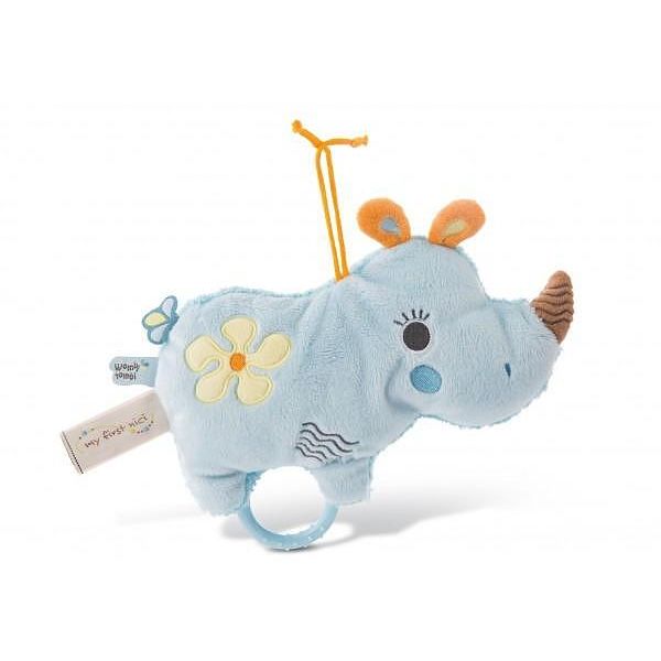 NICI Музикална играчка Носорогът Мануфи, 20 см. 0+ месеца