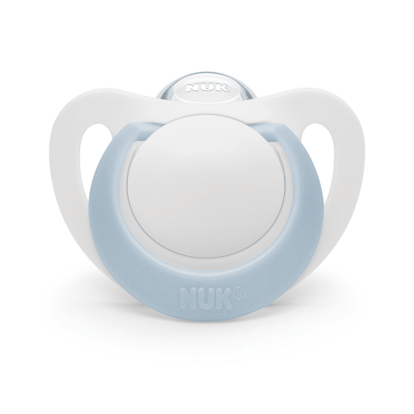 NUK биберон залъгалка силикон 0-6мес. 1бр. STAR + box