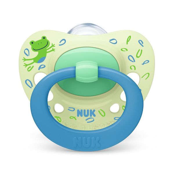 NUK Биберон залъгалка силикон 6-18 мес. 1бр Signature + кутийка за съхранение и стерилизация в микровълнова