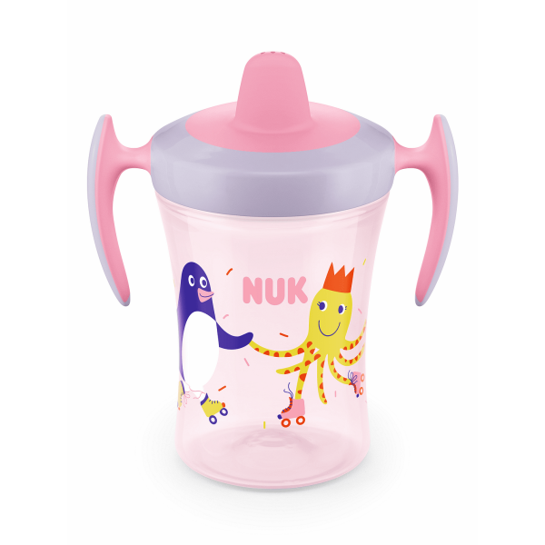NUK EVOLUTION Trainer Cup, Чаша 230мл., 6+ месеца, Розова