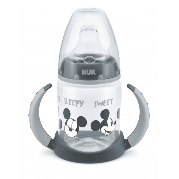 NUK First Choice РР Шише Temperature Control 150мл. със силиконов накрайник за сок Mickey grey