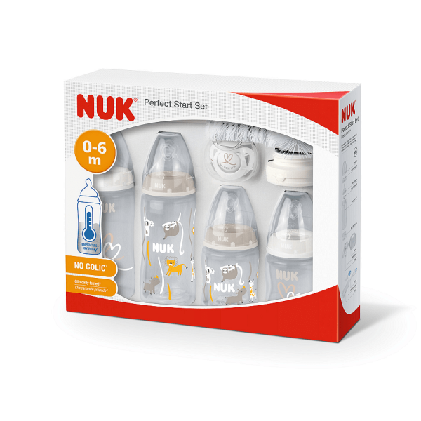 NUK First Choice + СЕТ Perfect Start Temperature Control - 10 части Неутрален