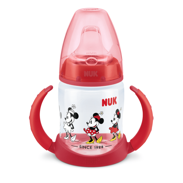 NUK First Choice РР Шише Temperature Control 150мл. със силиконов накрайник за сок Mickey red