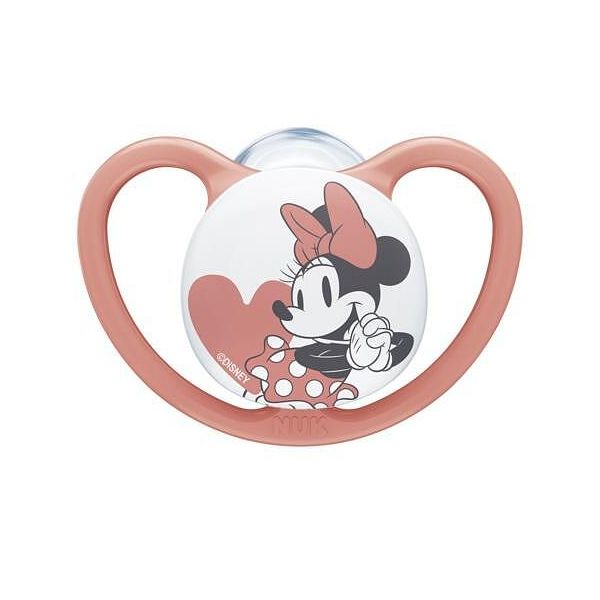 NUK биберон залъгалка силикон 0-6 мес. 1бр Space Mickey+ box