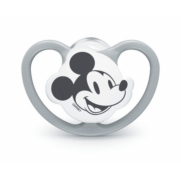 NUK биберон залъгалка силикон 18-36 мес. 1бр Space Mickey+ box