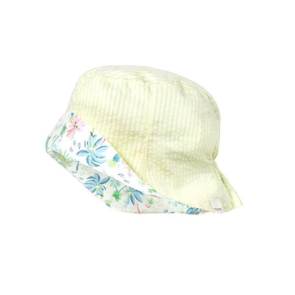 Maximo лятна шапка две лица, св.зелена, цветя UPF30+ 