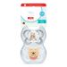 NUK Perfect Match биберон залъгалка, силикон 0-6 мес., 2 бр., AIR, Мечо Пух