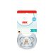 NUK Perfect Match биберон залъгалка, силикон 0-6мес. 1бр., AIR, Мечо Пух, сива