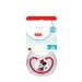NUK Perfect Match биберон залъгалка, силикон 0-6мес. 1бр., AIR, Мики, червена