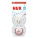 NUK First Choice биберон залъгалка, силикон, 0-6 мес., 2 бр., Пингвин/Жираф