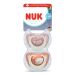 NUK First Choice биберон залъгалка, силикон, 0-6 мес., 2 бр., Night, Заек/Овца