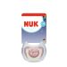 NUK First Choice биберон залъгалка, силикон, 0-6 мес., 1 бр., Night, Заек