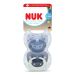 NUK First Choice биберон залъгалка, силикон, 0-6 мес., 2 бр., Day&Night, момче