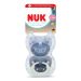 NUK First Choice биберон залъгалка, силикон, 6-18 мес., 2 бр., Day&Night, момче
