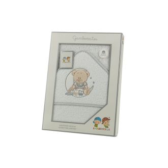 GAMBERRITOS Хавлия 100х100 см., Мече сив кант