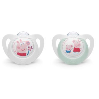 NUK биберон залъгалка силикон 18-36 мес., 2бр., Peppa Pig