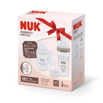 NUK Perfect Match РР Сет Подаръчен 3 части, Сърце и Дъга