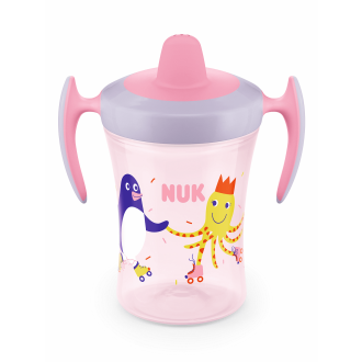 NUK EVOLUTION Trainer Cup, Чаша 230мл., 6+ месеца, Розова