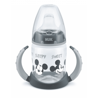 NUK First Choice РР Шише Temperature Control 150мл. със силиконов накрайник за сок Mickey grey