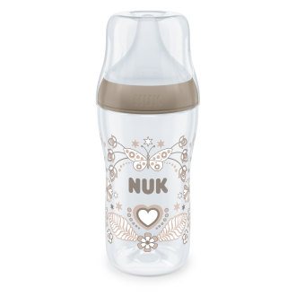 NUK Perfect Match Шише РР 260мл.  със силиконов биберон за хранене M, 3+ мес. Сърце