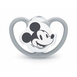 NUK биберон залъгалка силикон 18-36 мес. 1бр Space Mickey+ box